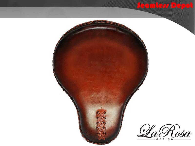 16" larosa vintage shedron leather harley softail bobber rigid custom solo seat