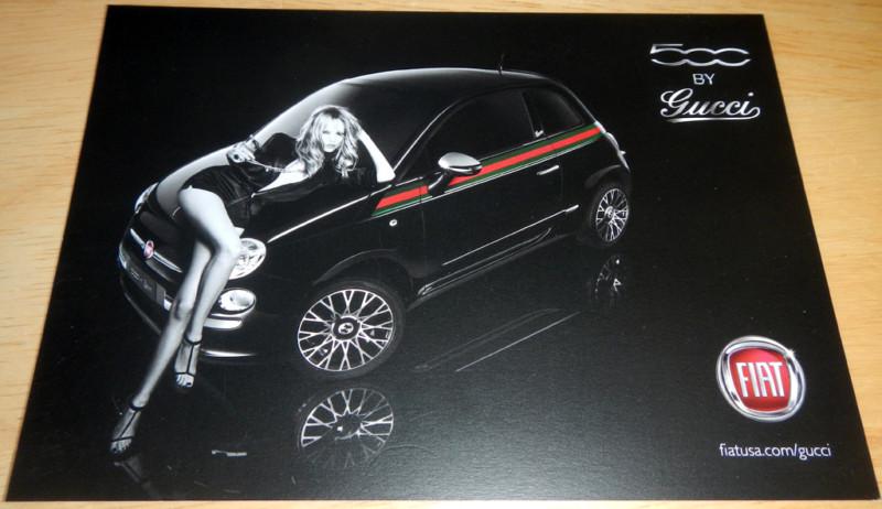 2012 fiat 500 by gucci postcard brochure