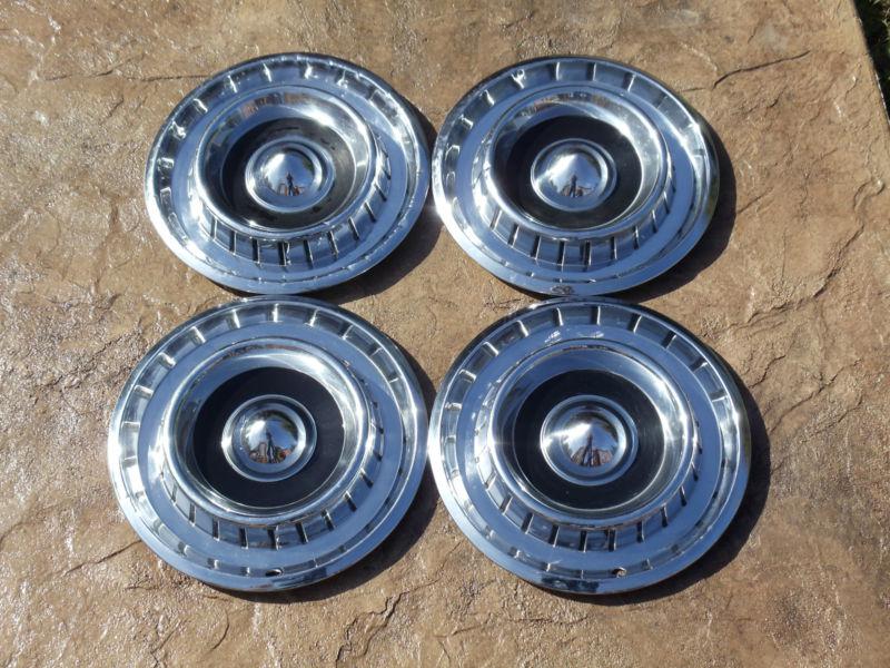 ~4~vintage~classic~ 1958 58 chrysler windsor hardtop/saratoga sedan hubcaps ~