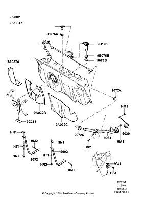 8w1z9034a pipe fuel filler 09 10 11 town car