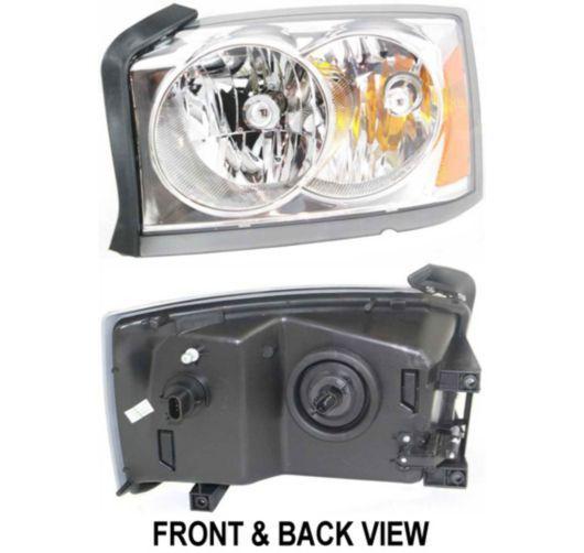 Ch2502159 left new headlight lamp clear lens halogen driver side lh hand dodge