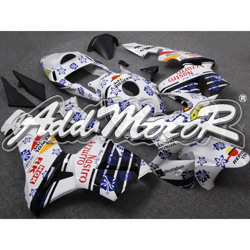 Injection molded fit 2003 2004 cbr600rr 03 04 repsol blue white fairing 63n27