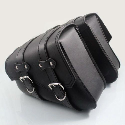 2 pcs motorcycle motorbike for harley black saddlebags saddle bags