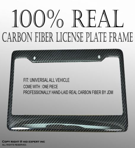 Icbeamer 1pc carbon fiber license plate frame plate tag free shipping az9725