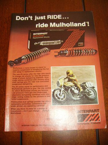 Kawasaki superbike kz1000 #28 mulholland shocks ***original ad***