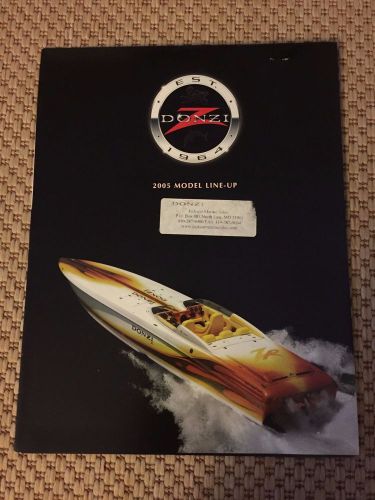 Donzi marine, 2005 boat model brochure / poster fold line up