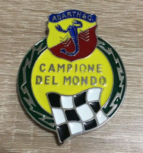 Abarth metal emblem campione del mondo (stemma fregio abarth originale)