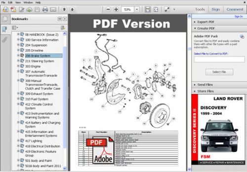 Land rover discovery 1999 2000 2001 2002 2003 2004 factory service repair manual