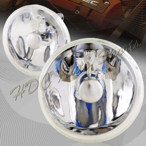 4&#034; round chrome housing clear lens fog driving lights kit + switch universal 2