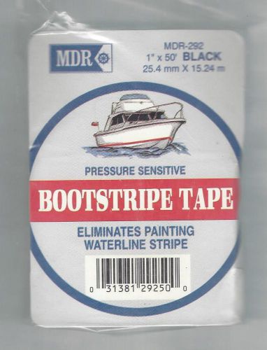 Mdr 292 pressure sensitive bootstripe tape boat waterline stripe black 1&#034; x 50&#039;