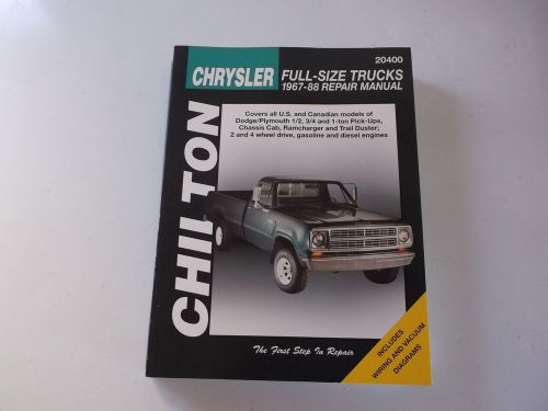 Chiltons chrysler full size trucks 1967-1988 used