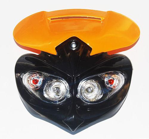 Head light o2 ktm dual sport exc mxc smr 525 450 520 sx motorcycle orange 530 mx