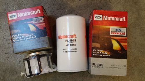 Motorcraft fd4596 fuel filter and fl1995 oil filter ford f250, f350