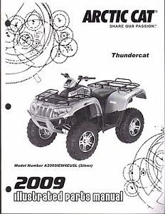 2009 arctic cat atv 4 wheeler thundercat parts manual p/n 2258-333   (804)