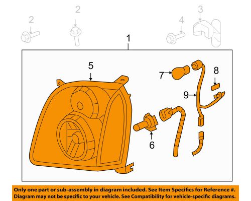 Gmc gm oem 07-14 yukon xl 1500-headlight-headlamp assembly 20969896