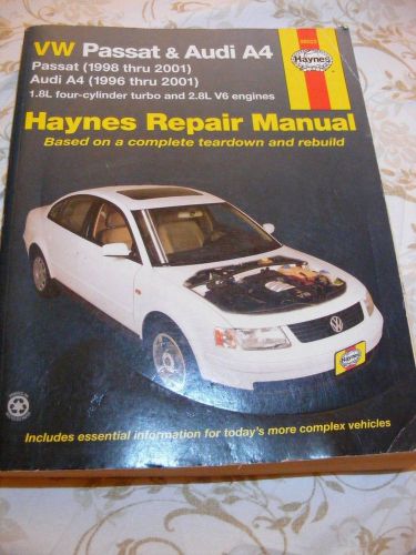 Haynes repair manual volkswagon passat &amp; audi a4