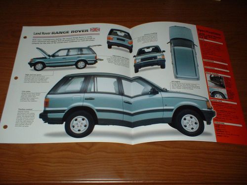 ★★1998 land rover range rover spec sheet brochure photo info ★★