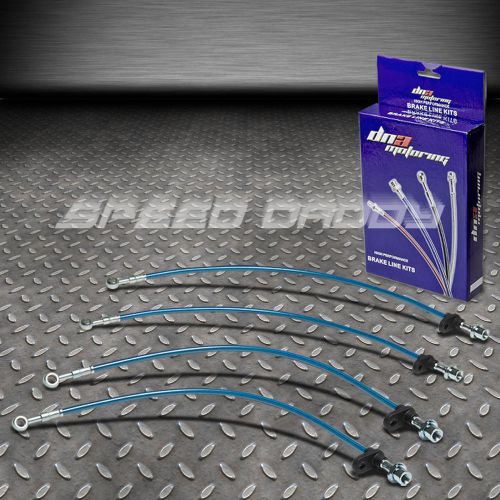 Front+rear stainless steel hose brake line/cable 94-99 celica t200 gt st204 blue