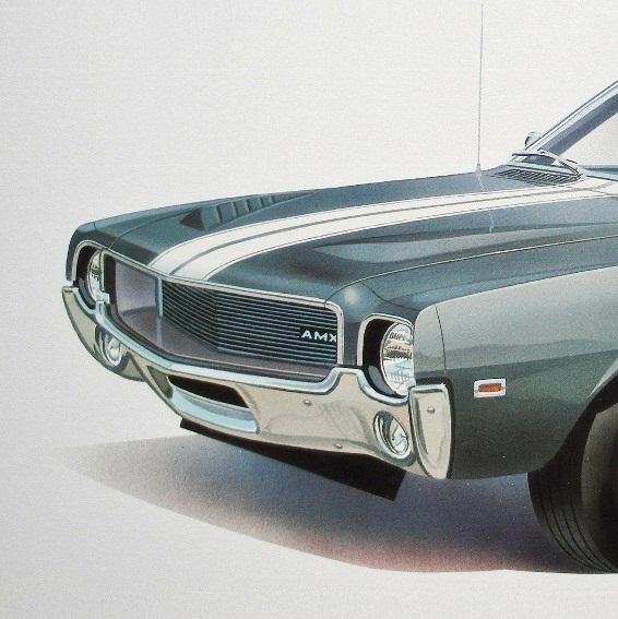 American motors javelin 1968 1969 1970 360 amc amx sst 33 old art prints posters