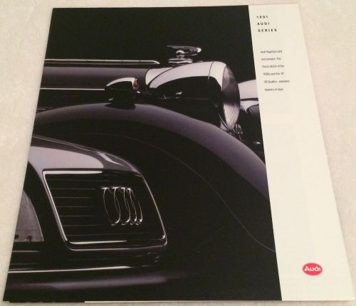 1991 brochure audi full line unfolds poster line up original dealer racing nice!