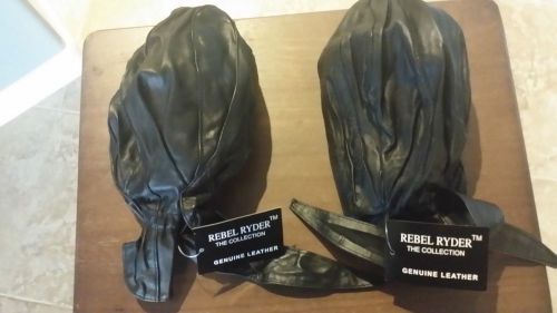 1 rebel rider genuine leather biker skull cap