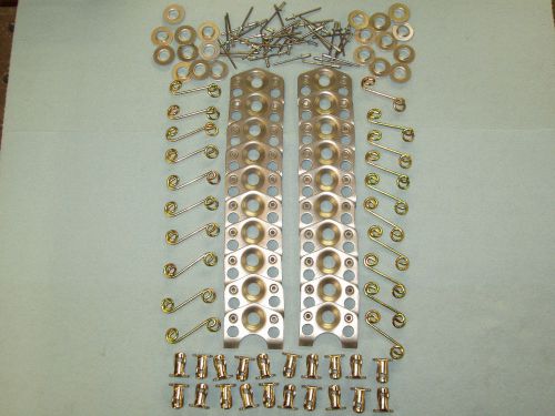 20 hollow steel 7/16&#034; dzus .500&#034; long and 20 plates, springs and 40 pop rivets