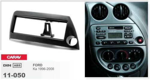 Carav 11-050 1din car radio dash kit face plate frame panel for ford ka 1998-08