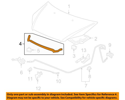 Honda oem 05-07 odyssey hood-front seal 74146shja00