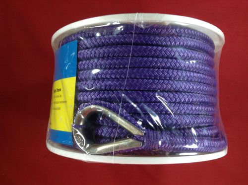 Anchor line 3/8&#034; x 100&#039; braided nylon purple seachoice 42231