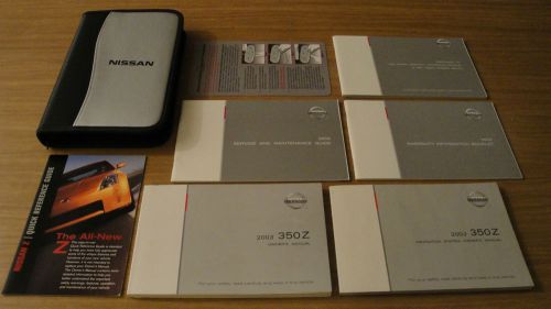 2003 03 nissan 350z owners &amp; navigation system manual set in storage case