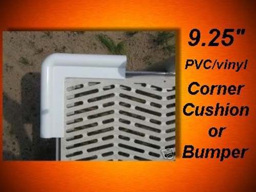 (2) 9” pvc vinyl boat dock corner bumper cushion rub rail