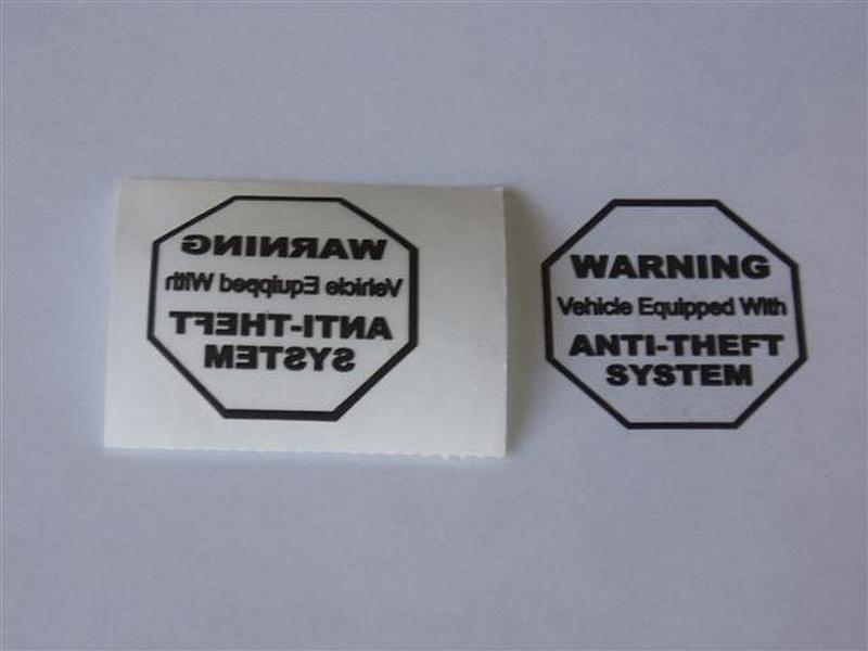 12 car /auto anti theft alarm vehicle warning stickers - free usa shipping