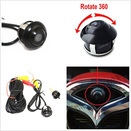 360° rotatable auto car front/side/rear view backup reverse wide-angle hd camera