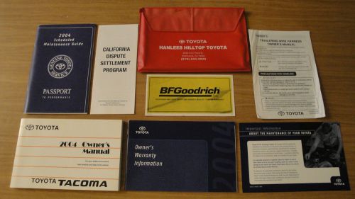 2004 04 toyota tacoma owners manual guide set in storage case