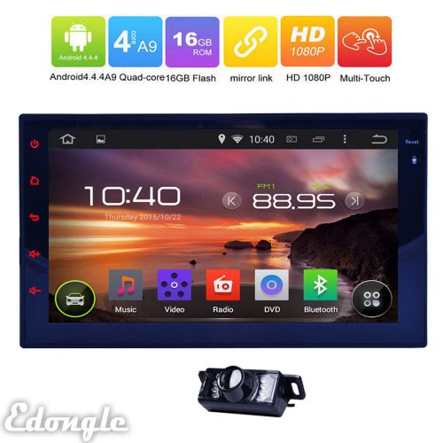 7&#034; quad core android car stereo video player sat gps navi radio 2 din 1080p hd