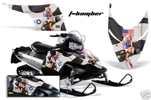 Amr racing polaris snowmobile sled graphic wrap kit shift,assault, ho rmk dragon