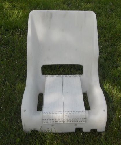 White plastic boat captains chair seat shell