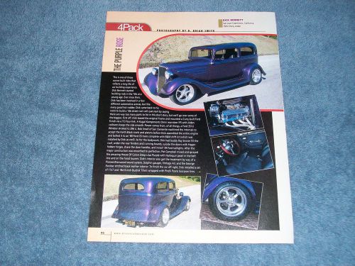 1935 chevy sedan street rod article &#034;the purple rose&#034;