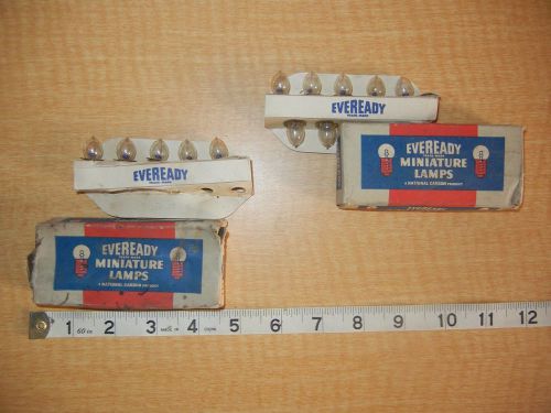 12 vintage eveready miniature lamps flashlight lamp bulbs light pr-2 mini bulb