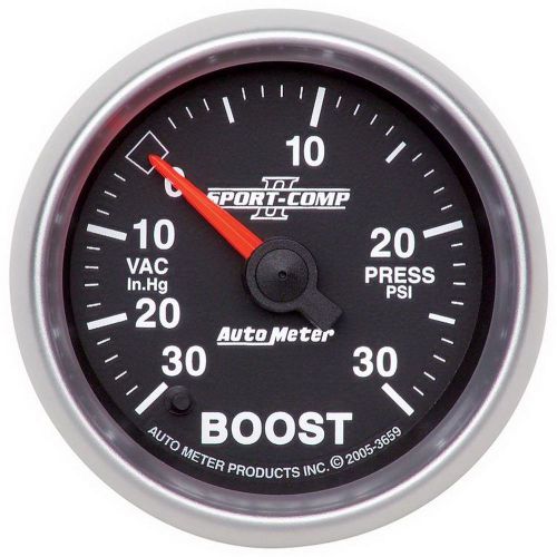 Auto meter 3659 sport-comp ii; electric boost/vacuum gauge