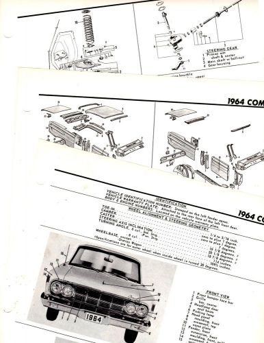 1964 mercury comet 404 caliente motor&#039;s original body parts list illustrations m