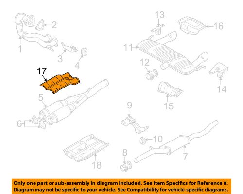 Audi oem 01-06 tt quattro 1.8l-l4 exhaust-converter shield 191253771