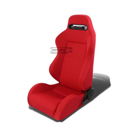 Pair type-r red reclinable sports racing seats+universal slider driver left side