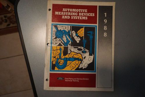 1988 ford automotive measuring devices and systems manual