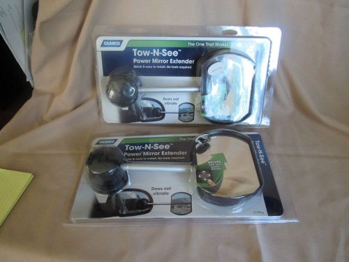 Camco tow-n-see power mirror extender right &amp; left sides for hauling new in box