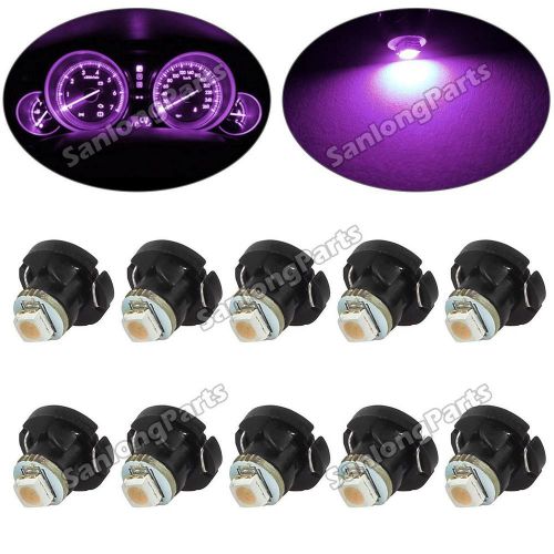 10pcs purple t4.2 neo wedge smd led car ac climate heater lights bulbs lamp 10mm