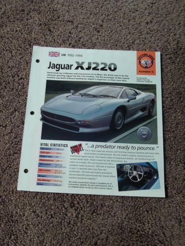 1992-1994 jaguar xj220 imp brochure cutting edge group 1 #5