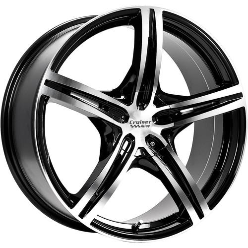 20x8.5 machined black cruiser alloy eclipse (917mb) wheels 5x112 5x4.5 +40 g35