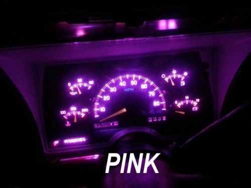8- pink t5 led light bulbs &amp; sockets instrument panel cluster dash 58 70 73 74