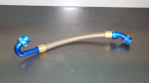 Bmrs -12an stainless steel braided line hose 15&#034; 45 &amp; 150 degree fittings nascar